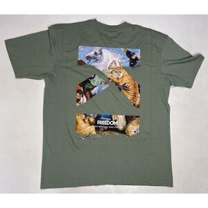 Kanopy Apparel Freedom Graphic T-shirt Men XL Green Short Sleeve